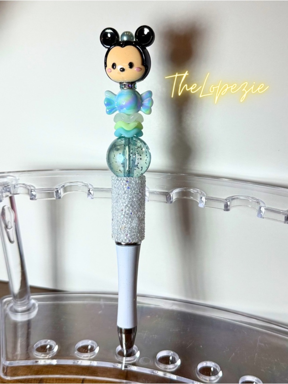 Handmade Mickey Mouse inspired Beaded Pen